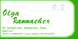 olga rammacher business card